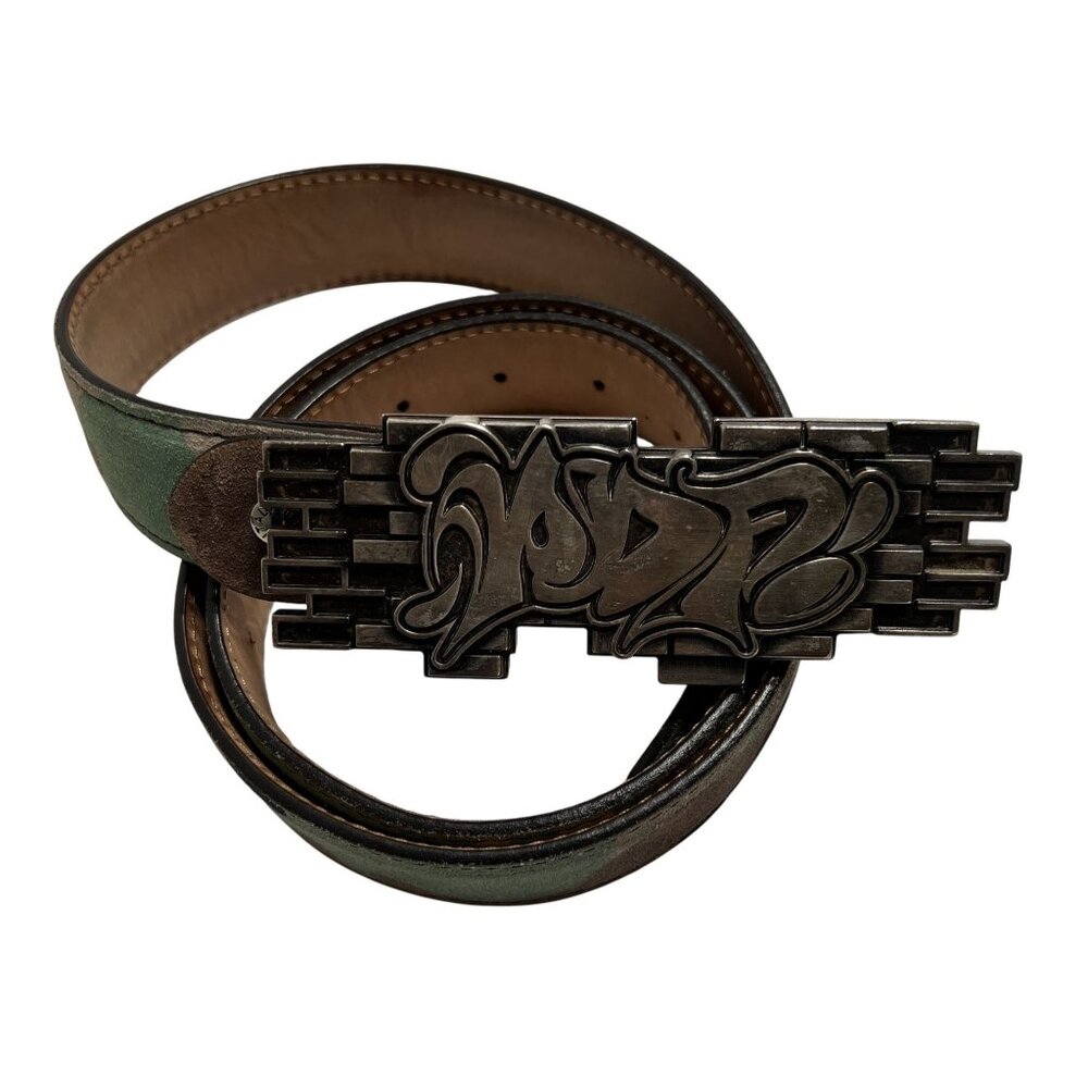 PDF Channel Genuine Leather Belt in Camo